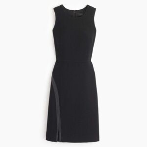J.Crew Sheath Dress with Faux-Leather Trim